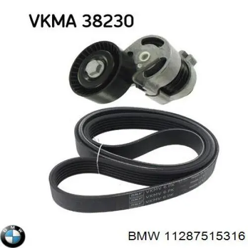 Клиновий ремінь BMW 11287515316 ціна, від 16.13 USD