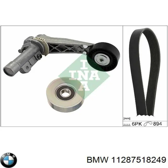 Клиновий ремінь BMW 11287518249 ціна, від 9.37 USD
