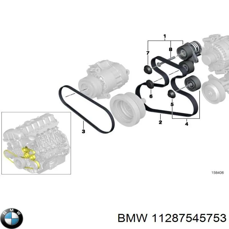 11287545753 BMW Підшипник ступиці задньої