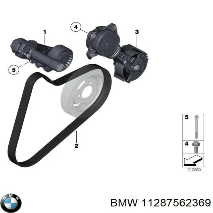 11287562369 BMW болт натягувача приводного ременя