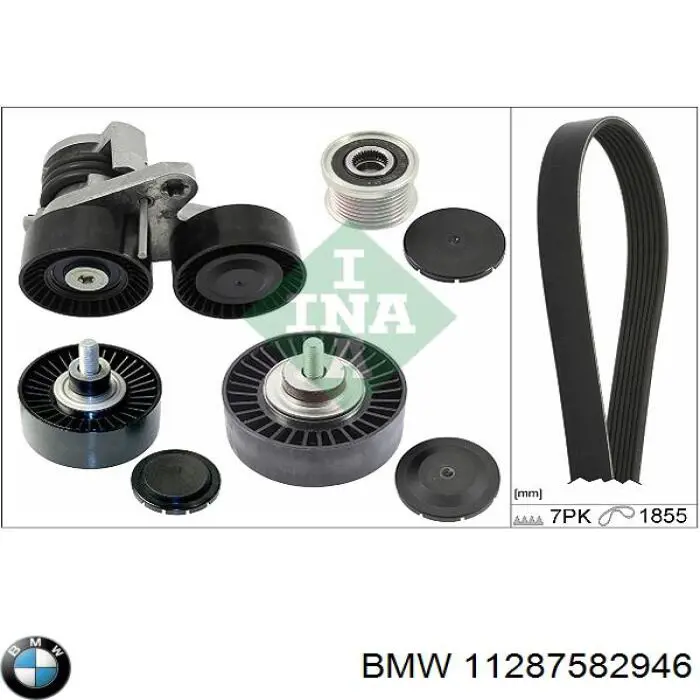 Натягувач приводного ременя BMW 11287582946 ціна, від 55.29 USD