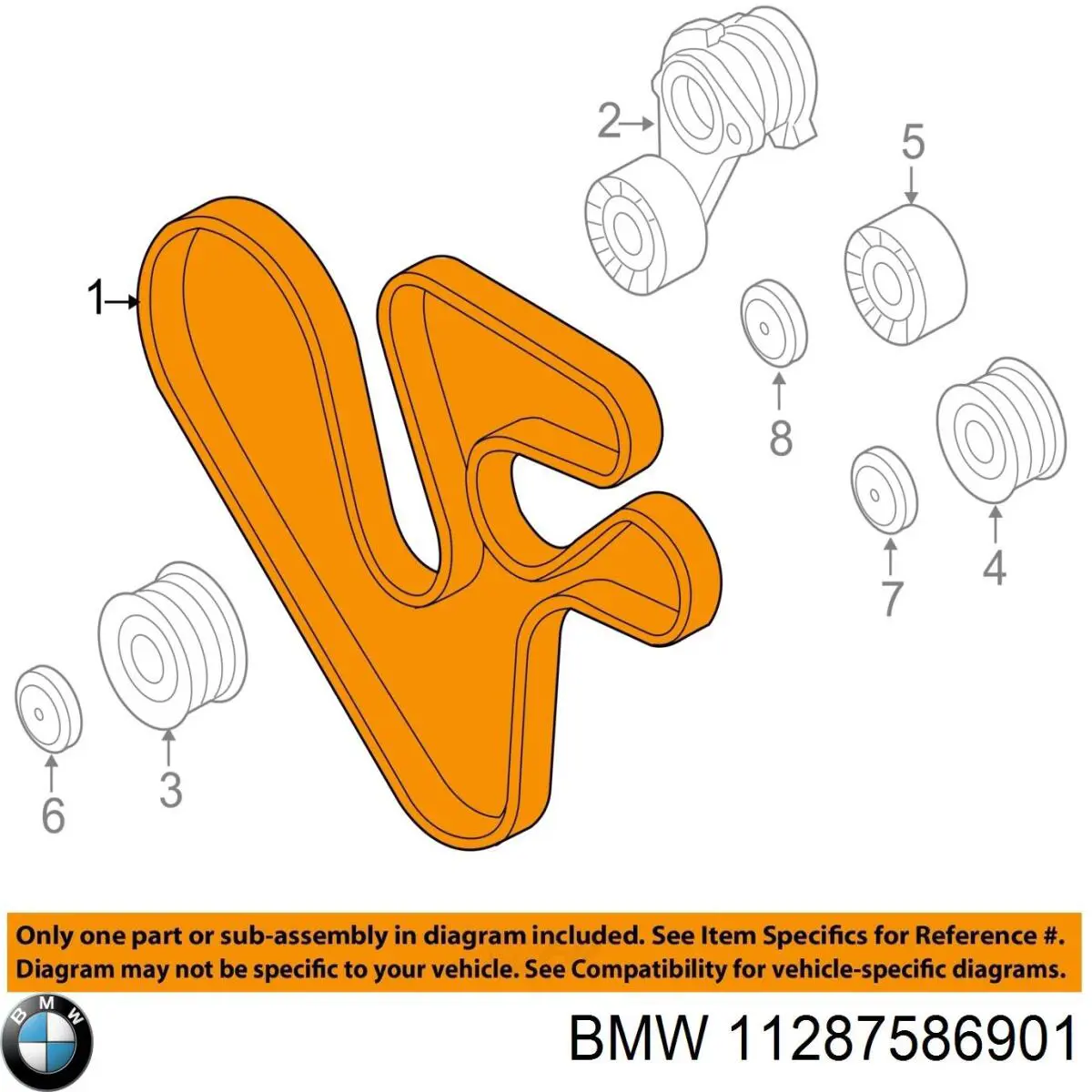 11287586901 BMW Поліклиновий ремінь