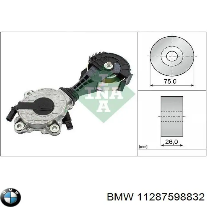 11287598832 BMW натягувач приводного ременя