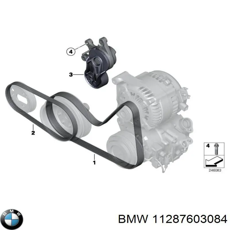 11287603084 BMW Поліклиновий ремінь