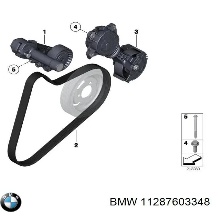 Клиновий ремінь BMW 11287603348 ціна, від 9.44 USD