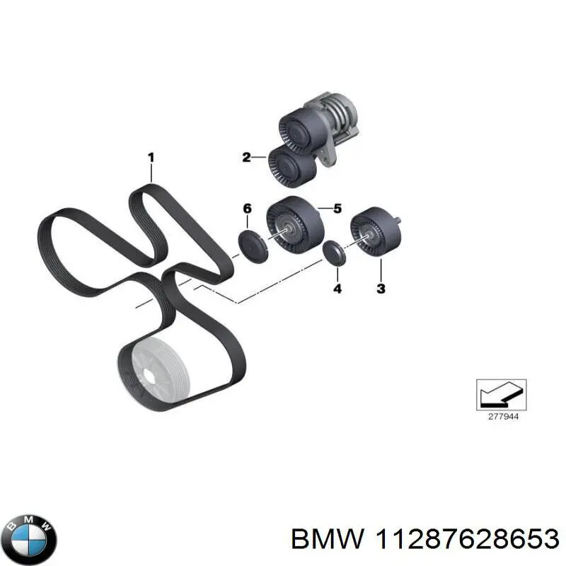 Клиновий ремінь BMW 11287628653 ціна, від 19.70 USD