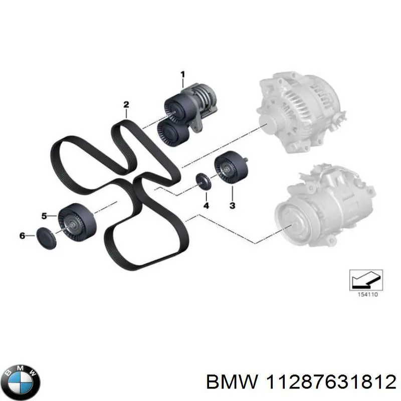 Купити 11287631812 BMW Ремінь генератора