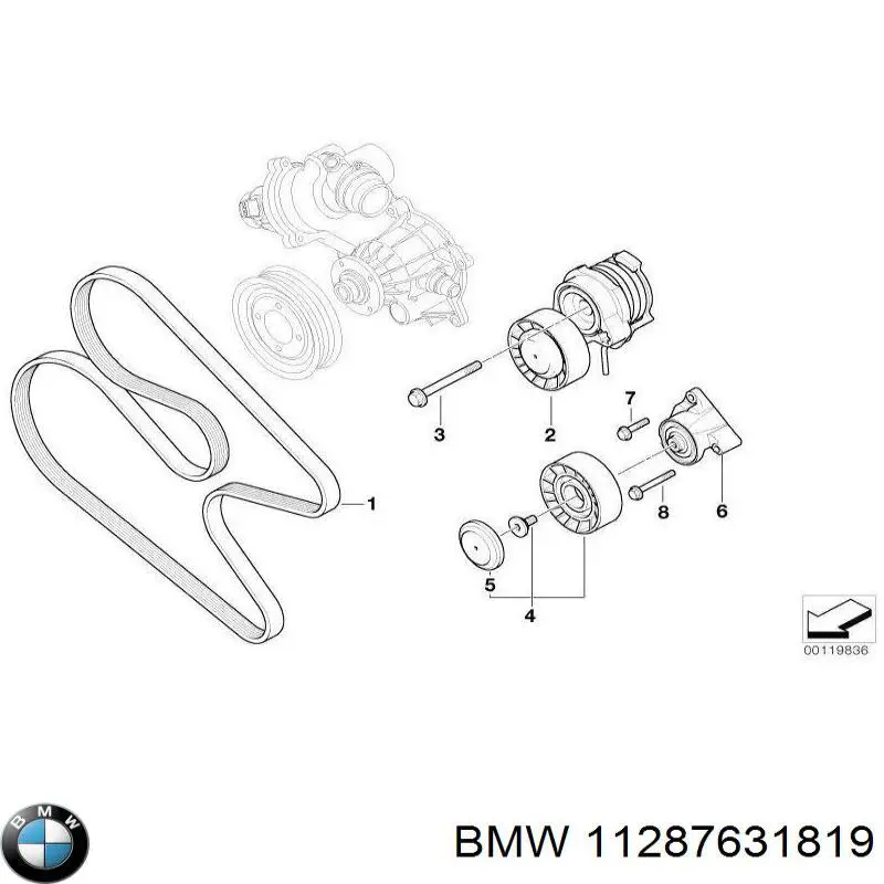 11287631819 BMW Поліклиновий ремінь