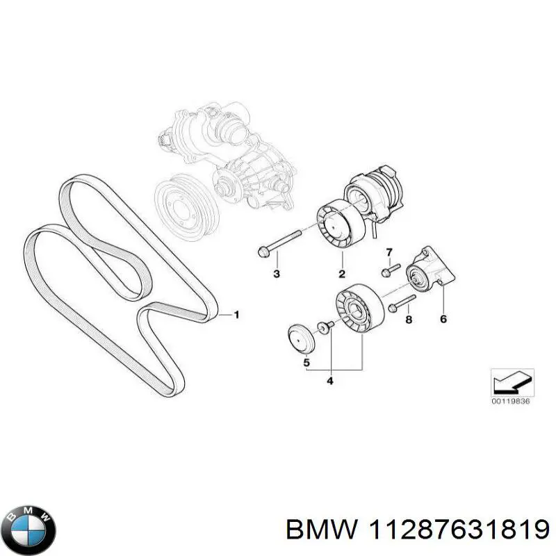 Ремінь генератора 11287631819 BMW