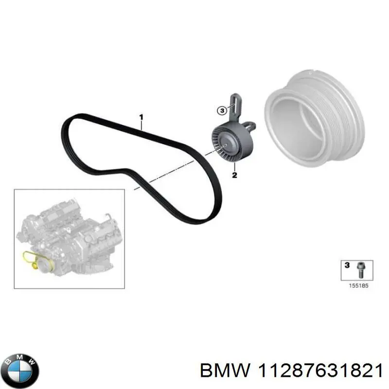 Купити 11287631821 BMW Ремінь генератора