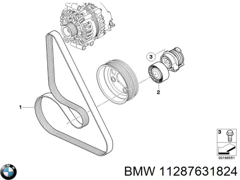 Ремінь генератора 11287631824 BMW