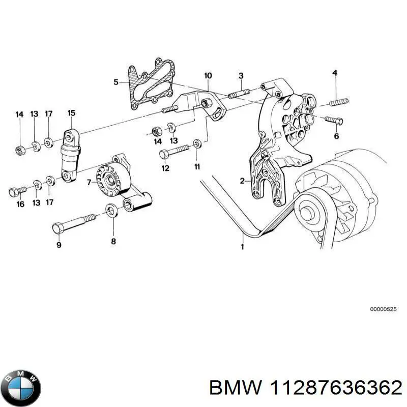 Ремінь генератора 11287636362 BMW