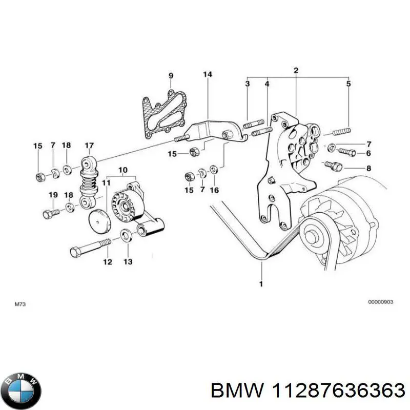 Клиновий ремінь BMW 11287636363 ціна, від 14.08 USD