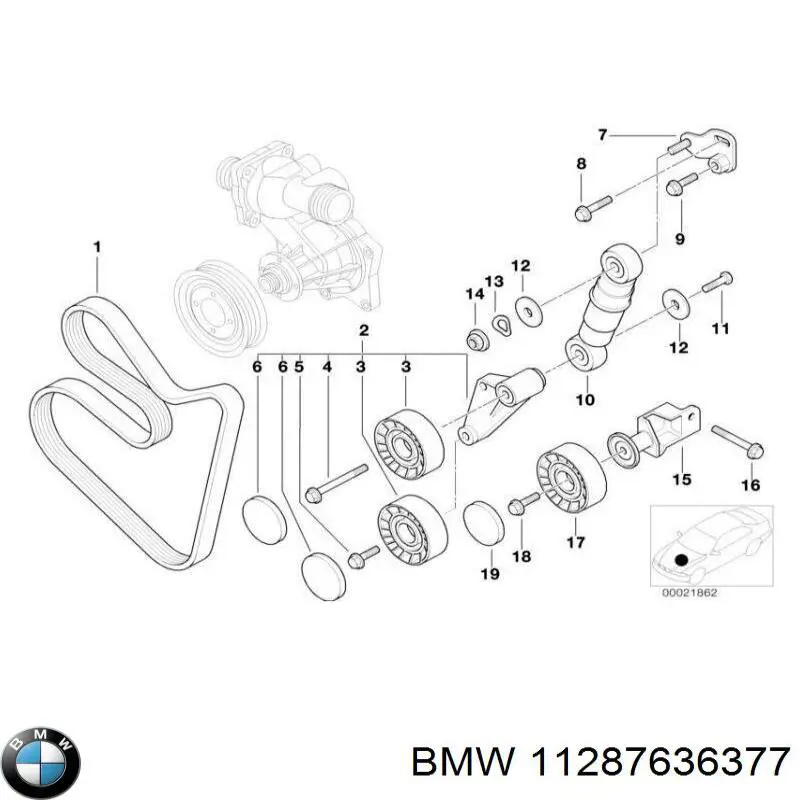 Купити 11287636377 BMW Ремінь генератора