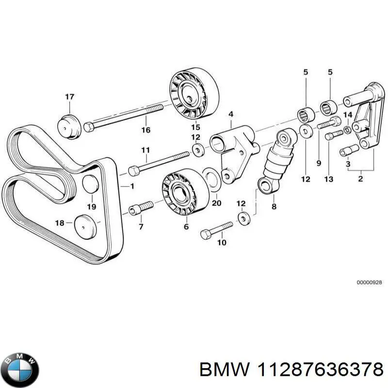 11287636378 BMW ремінь приводний, агрегатів