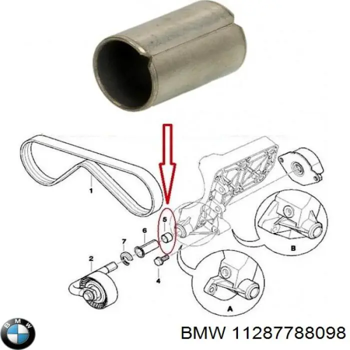 Втулка амортизатора натягувача привідного ременя 11287788098 BMW