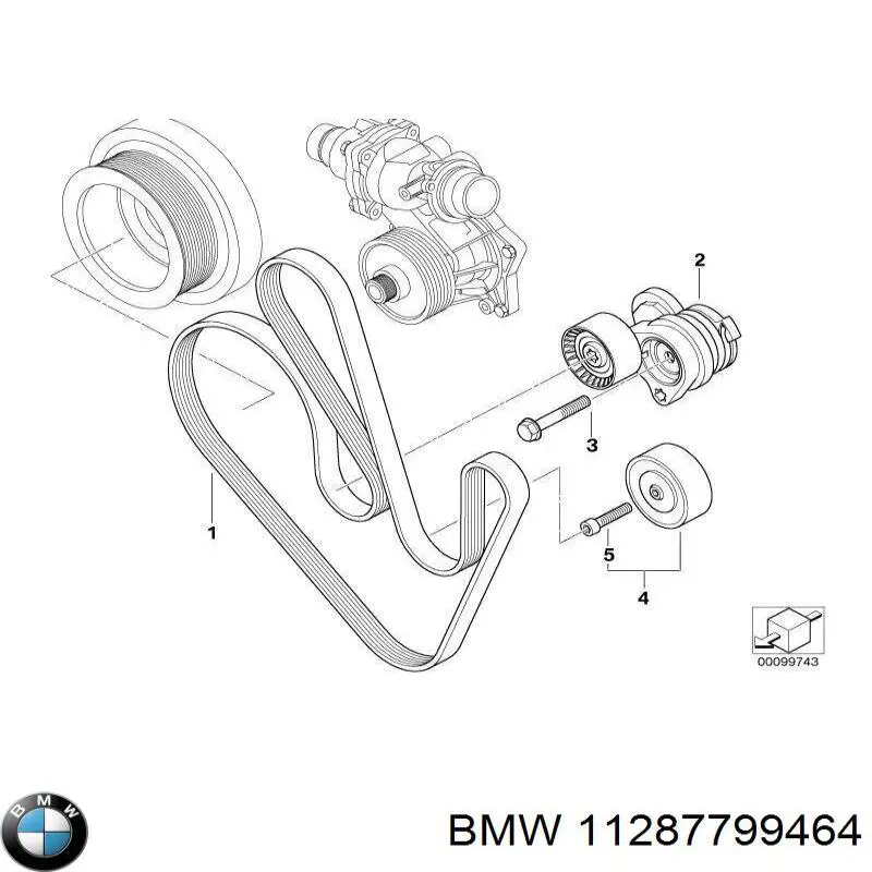 Ролик приводного ременя, паразитний BMW 11287799464 ціна, від 14.68 USD