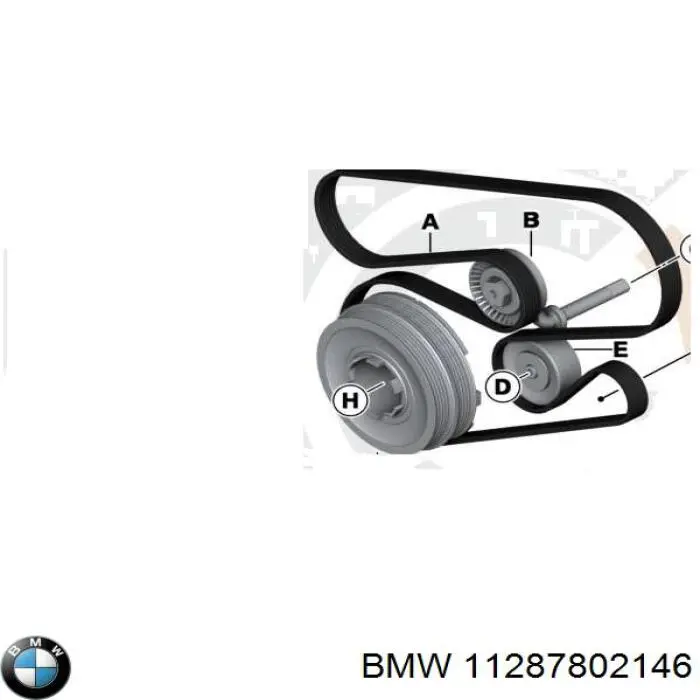 Ролик приводного ременя, паразитний BMW 11287802146