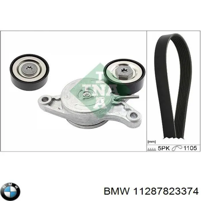 Натягувач приводного ременя BMW 11287823374 ціна, від 48.75 USD