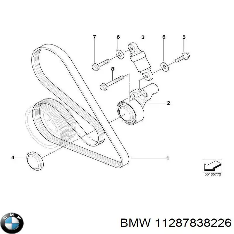 Купити 11287838226 BMW Ремінь генератора