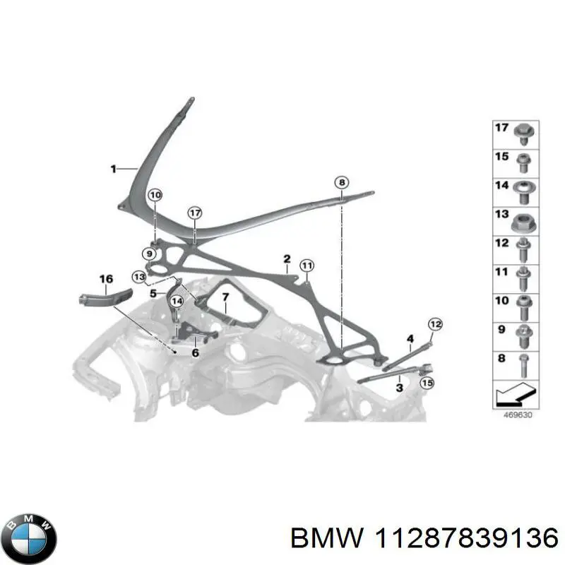 Купити 11287839136 BMW Болт переднього важеля, нижнього
