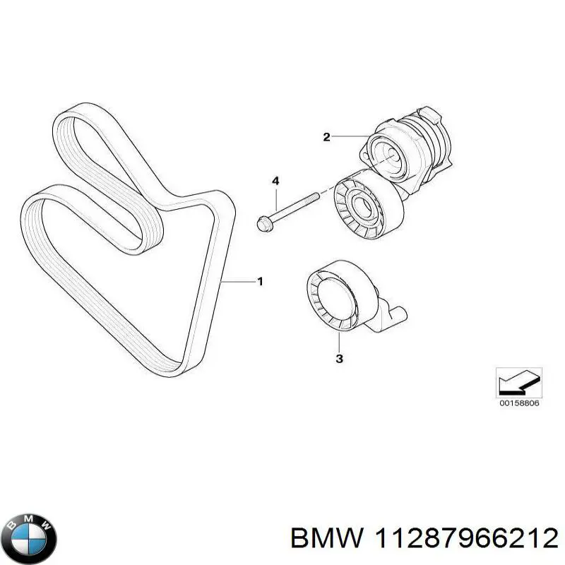 11287966212 BMW Ролик натяжителя ременя агрегатів