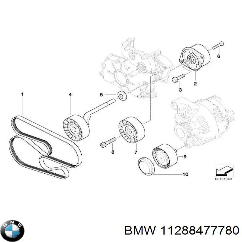 Ремінь генератора 11288477780 BMW