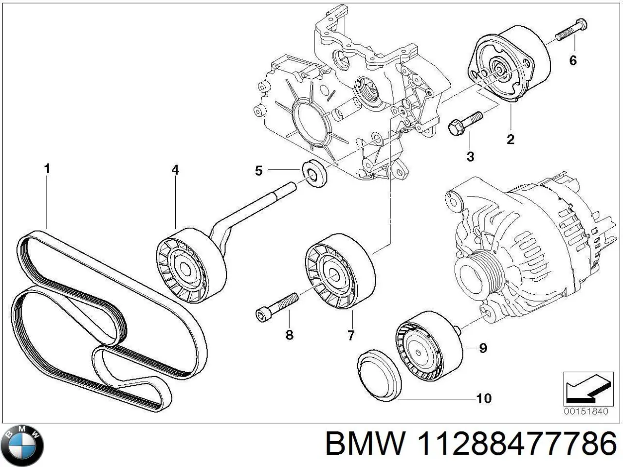 Купити 11288477786 BMW Ремінь генератора