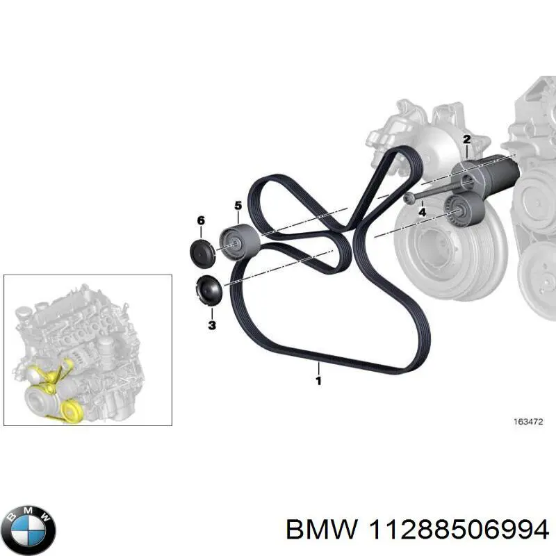 Ремінь кондиціонера BMW 11288506994