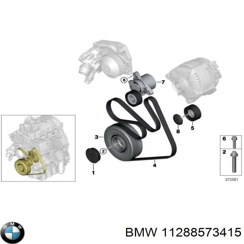 11288573415 BMW Поліклиновий ремінь