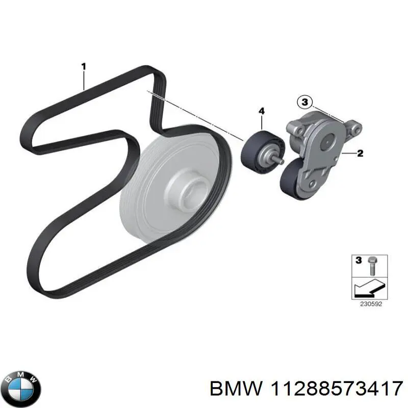 Клиновий ремінь BMW 11288573417 ціна, від 12.44 USD