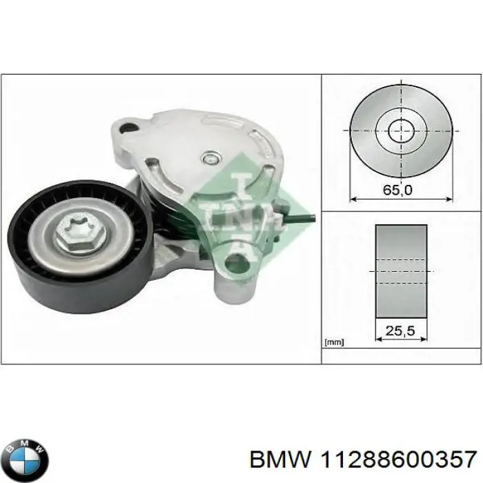 11288600357 BMW натягувач приводного ременя