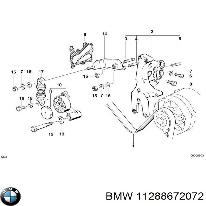 Клиновий ремінь BMW 11288672072 ціна, від 11.02 USD