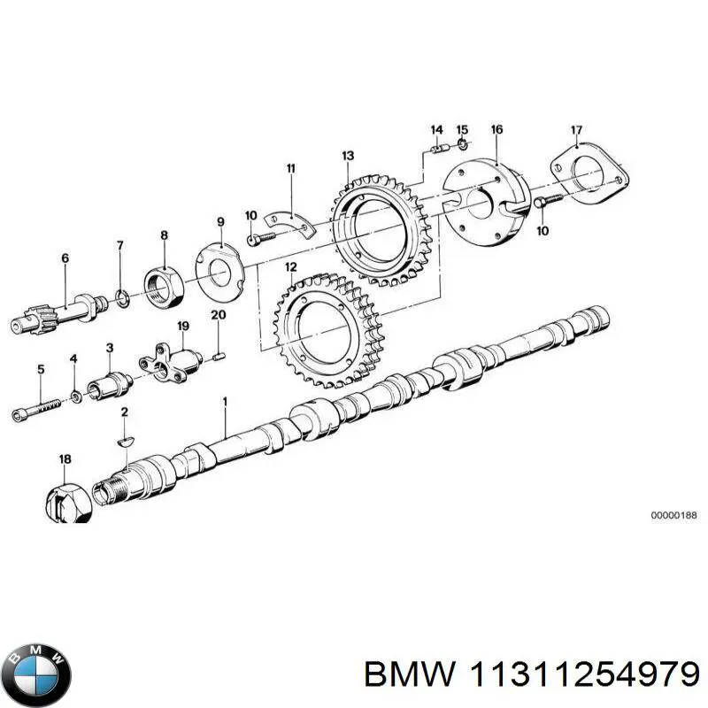 11311254979 BMW розподілвал двигуна