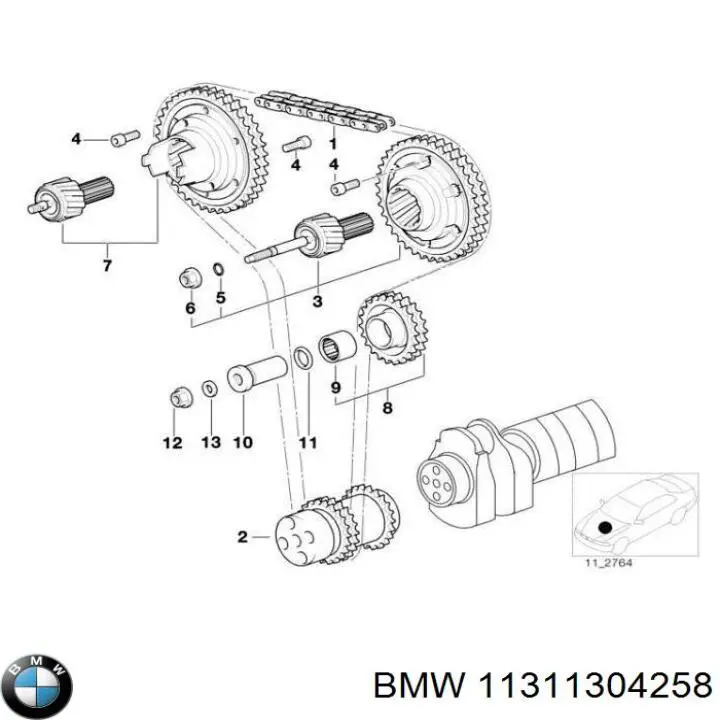 11311304258 BMW Підшипник стартера