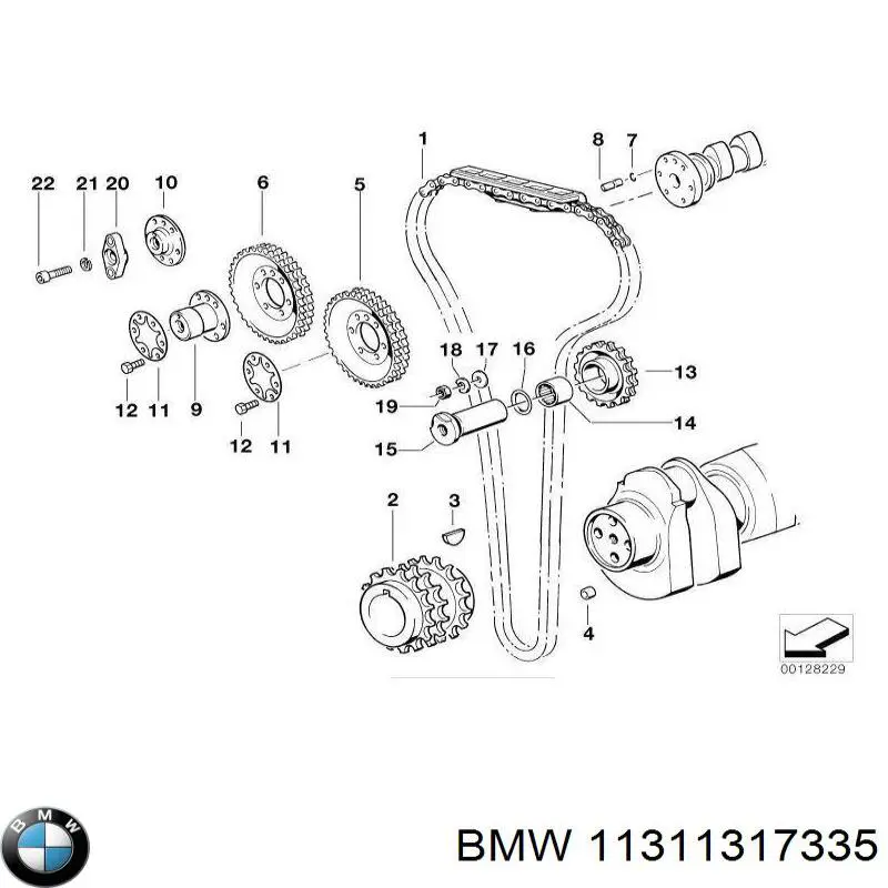 Заспокоювач ланцюга ГРМ BMW 11311317335 ціна, від 214.07 USD