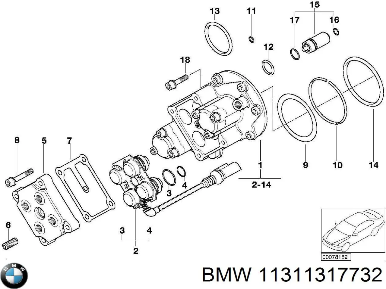 Купити 11311317732 BMW Прокладка кришки горловини, маслозаливної