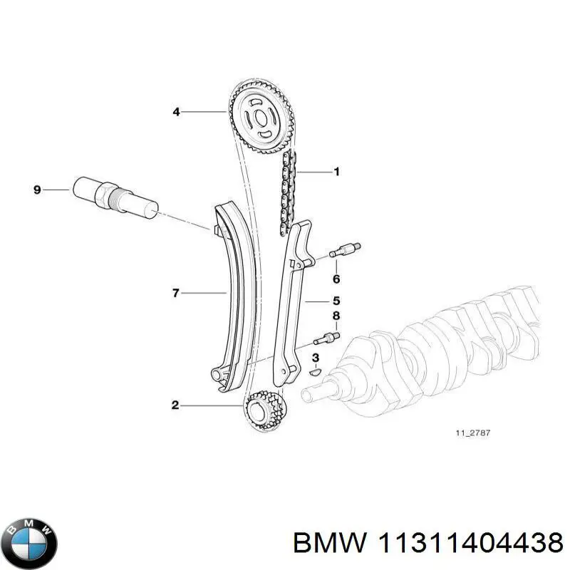 Натягувач ланцюга ГРМ 11311404438 BMW