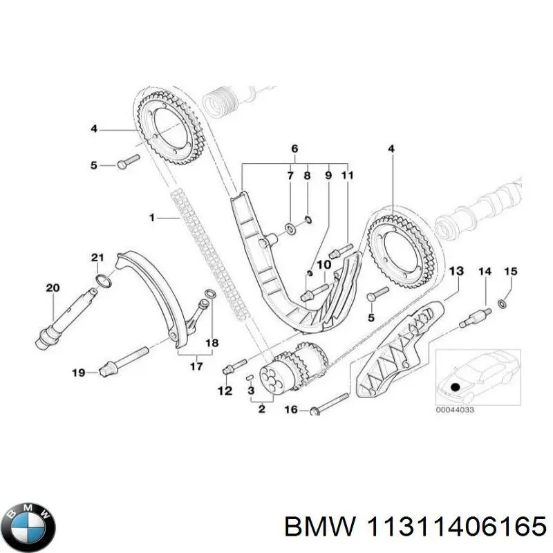 Натягувач ланцюга ГРМ BMW 11311406165 ціна, від 406.64 USD
