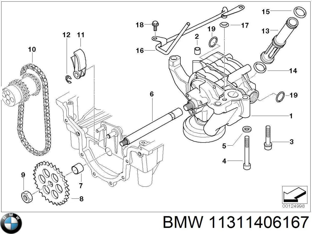 Ланцюг ГРМ, верхня BMW 11311406167 ціна, від 24.51 USD