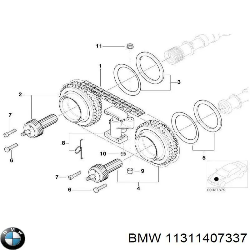 11311407337 BMW Заспокоювач ланцюга ГРМ
