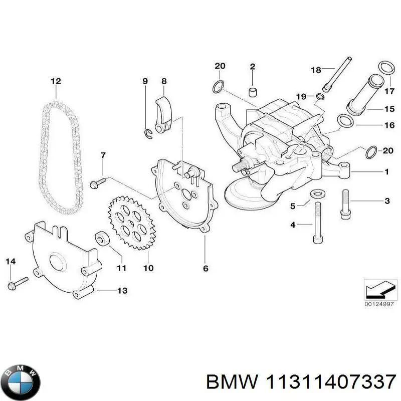 Заспокоювач ланцюга ГРМ 11311407337 BMW