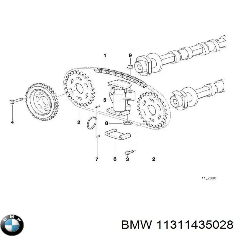 Башмак натягувача ланцюга ГРМ BMW 11311435028 ціна, від 9.89 USD