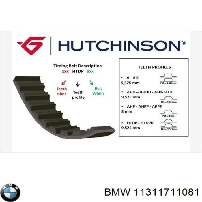 Купити 11311711081 BMW Ремінь газорозподільного механізму
