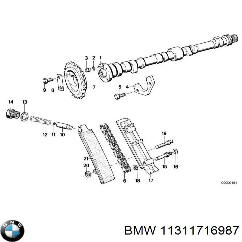 Купити 11311716987 BMW Ланцюг ГРМ, розподілвала
