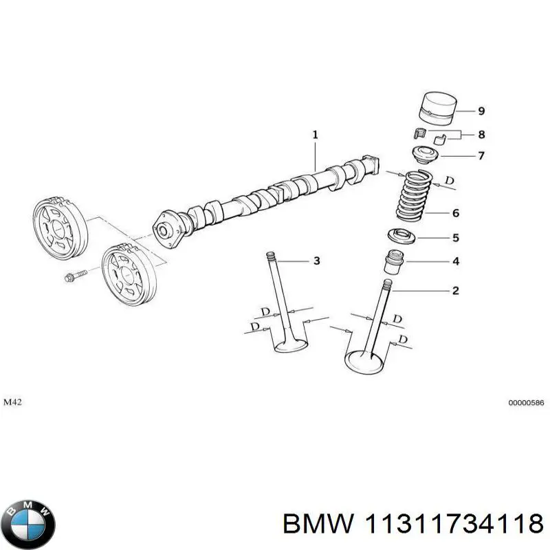Розподілвал двигуна BMW 11311734118 ціна, від 126.66 USD