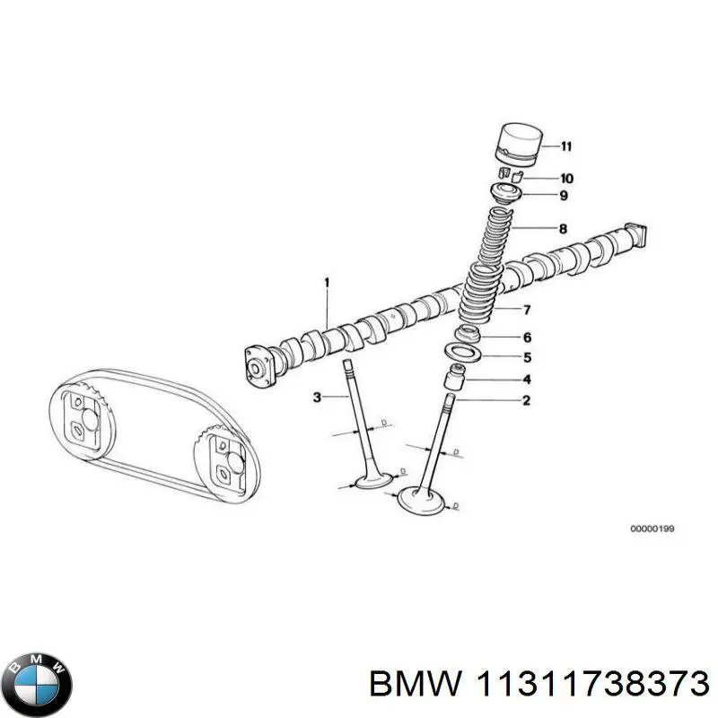 Розподільний вал двигуна випускний BMW 11311738373 ціна, від 72.90 USD