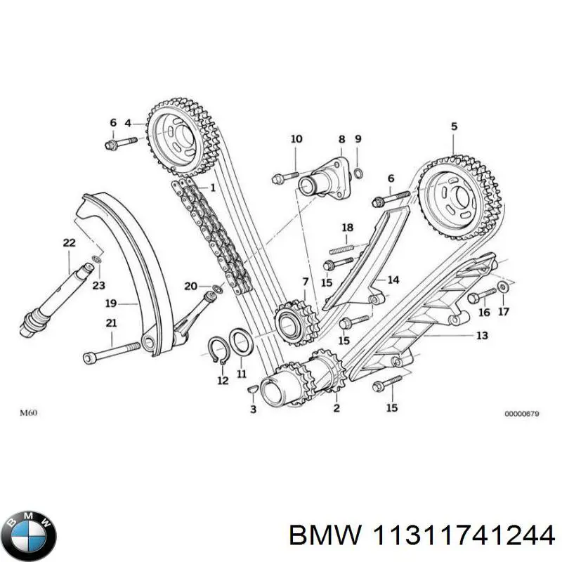 Заспокоювач ланцюга ГРМ BMW 11311741244 ціна, від 102.18 USD