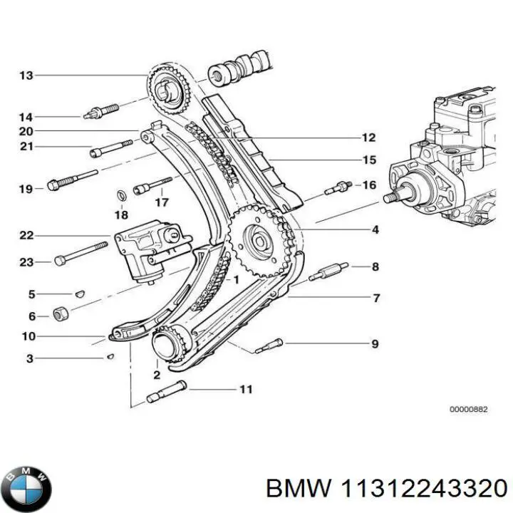 Шестерня розподільчого вала BMW 11312243320 ціна, від 5.64 USD