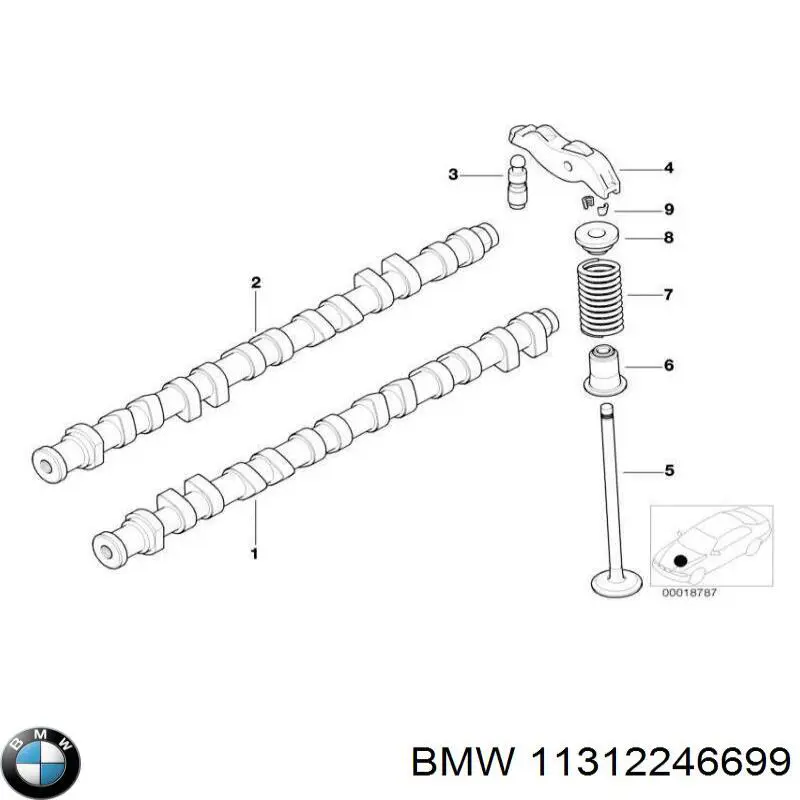 Розподілвал двигуна BMW 11312246699 ціна, від 15.00 USD